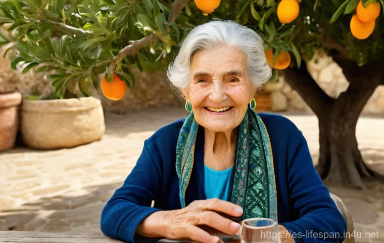 평균수명과 유전자 편집 - Image Prompt 1: The Vibrant Centenarian**